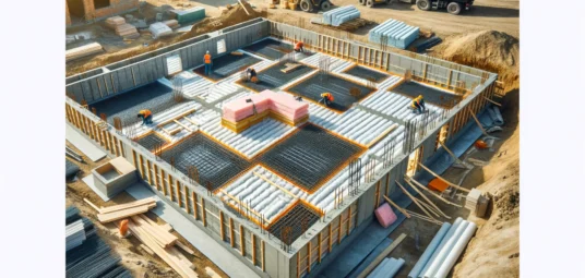 płyta fundamentowa, plac budowy, budowa domu