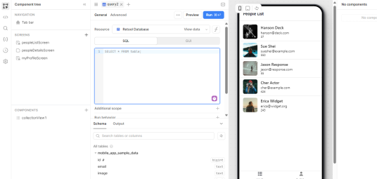 retool okno tworzenia aplikacji mobilnej
