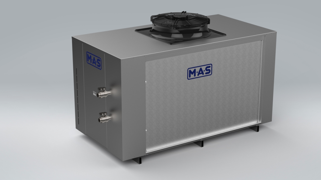 wizualizacja projektu przemysłowej pompy ciepła przygotowana przez M.A.S.