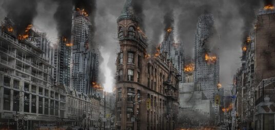 apocalypse, war, disaster, destruction, armageddon, apocalyptic, city, buildings, burning, smoke, doomsday, ruins, dust, flatiron building, fire, abandoned, abandoned city, war, war, war, war, war, city, city, fire, fire